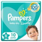 PAMPERS BABY DIAPERS (6) 15+KG 10*6 C