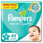PAMPERS BABY DIAPERS JUMBO (4) 7-18 KG 44*3 C