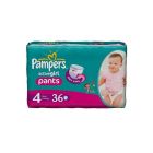 PAMPERS BABY DIAPERS PANTS (4) 7-18 KG GIRLS 36*4 C