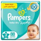 PAMPERS BABY DIAPERS GIANT (3) 4-9 KG 88*2 C