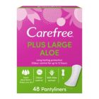 CAREFREE FEMALE NAPKINS PLUS ALOE VERA LARGE 48 PC 5 C