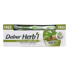 DABUR HERBAL TOOTH PASTE WHITENING NEEM 150 GM +TB OFFER