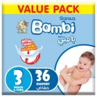 SANITA BAMBY BABY DIAPERS ECONOMY (3) 36*4 C
