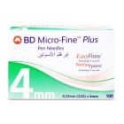 BD MICROFINE PLUS PEN NEEDLE 4 MM 100 P