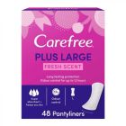CAREFREE FEMALE NAPKINS PLUS FRESH LARGE 48 PC 5 C