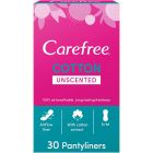 CAREFREE FEMALE NAPKINS COTTON 30 PC 24 C