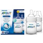AVENT FEEDING BOTTLE NATURAL PLASTIC WIDE NECK BLUE 260 ML *2 P