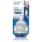 AVENT FEEDING BOTTLE NIPPLE NATURAL TEATS 3 M+ 2P