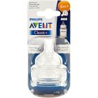 AVENT FEEDING BOTTLE NIPPLE NATURAL TEATS 6 M+ 2P