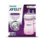AVENT FEEDING BOTTLE CLASSIC PLASTIC ROSE 260 ML* 2 P