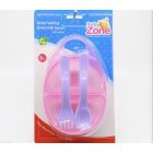 BABY ZONE FOOD PLATE + SPOON 8440