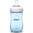 AVENT FEEDING BOTTLE NATURAL PLASTIC WIDE NECK BLUE 260 ML
