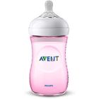 AVENT FEEDING BOTTLE NATURAL PLASTIC WIDE NECK ROSE 260 ML