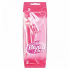 GILLETTE BLUE 2 PLUS FEMININE DISPOSABLE RAZOR 5P BAG 24C
