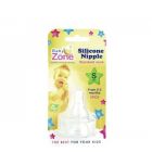 BABY ZONE WIDE SILICONE NIPPLE 2PCS STANDARD NECK S SIZE 8235